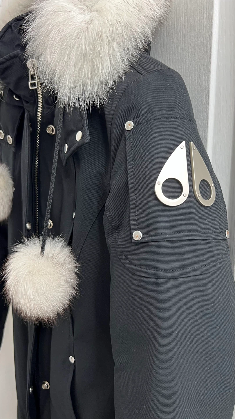 Moose Knuckles Black Parka in XS