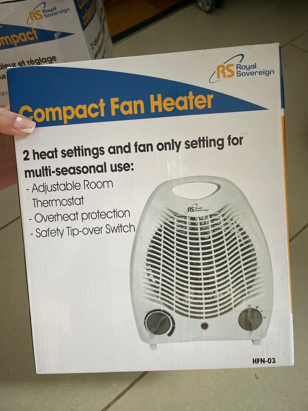 Royal Sovereign Compact Fan Heater - New in Box!