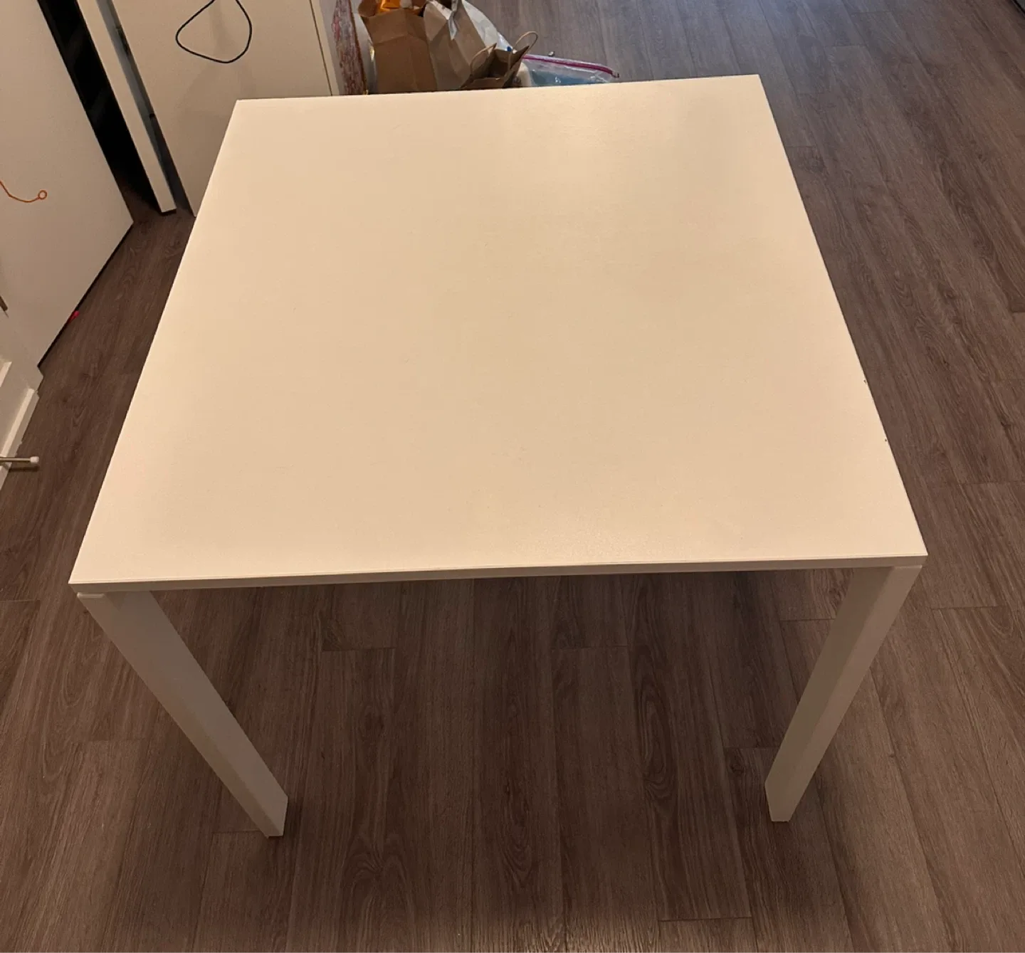 White ikea dining Square Table image indicator(4)
