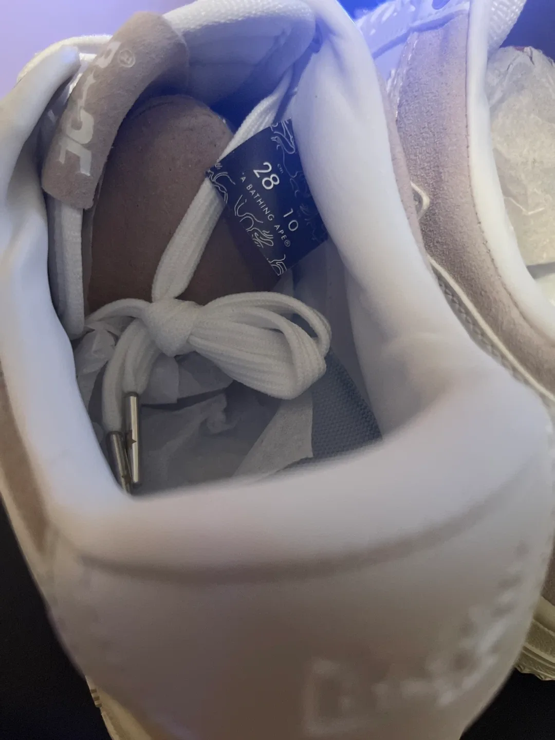 BAPE STA White/Beige Sneakers - Size 10 image indicator(3)