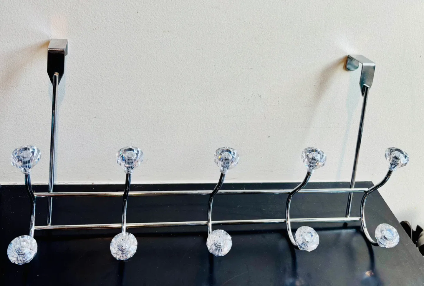 Over-the-Door 5 x 2 Hook Rack with Crystal Accents image indicator(3)