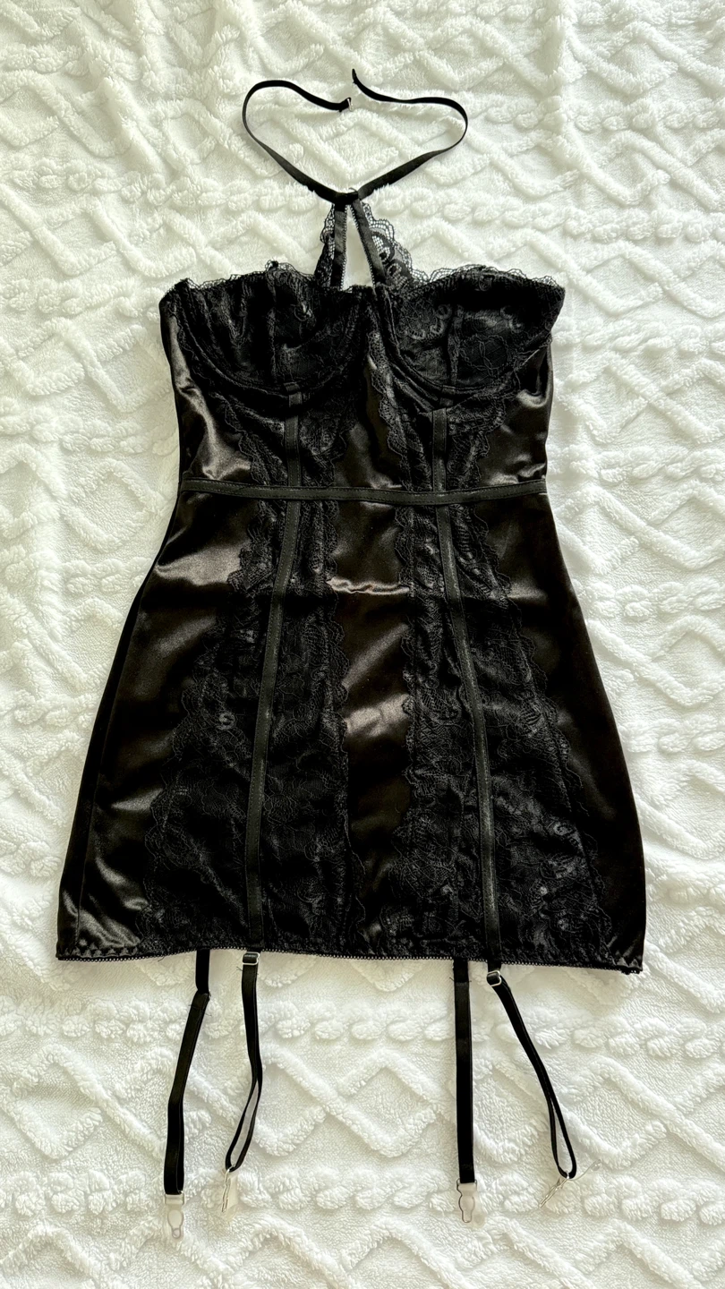 Black Lace Corset Dress