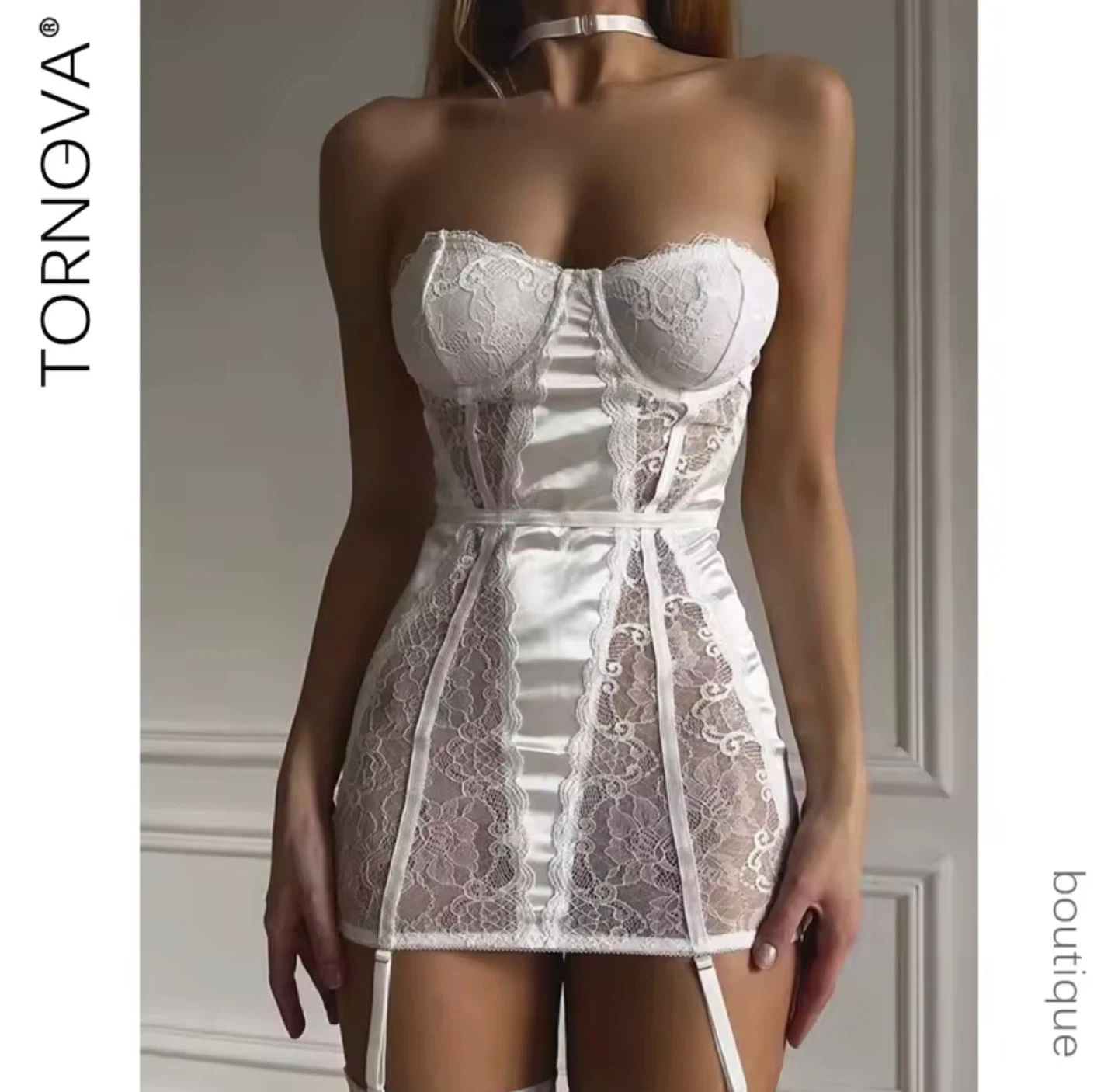 Black Lace Corset Dress - photo 3