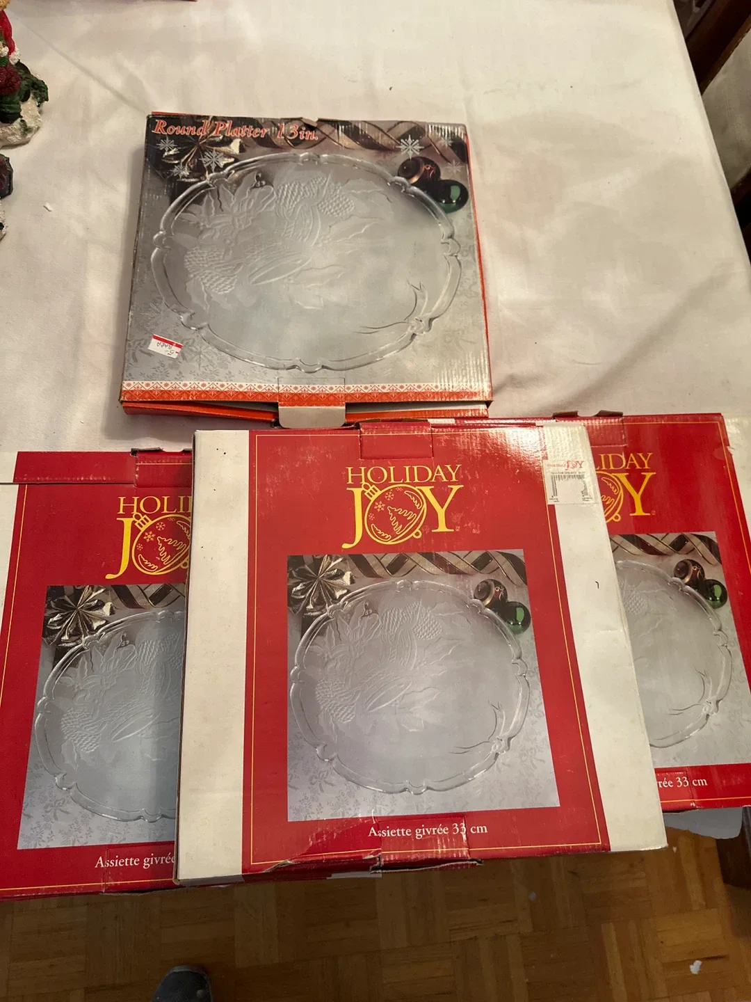 Holiday Joy Round Platter 13in