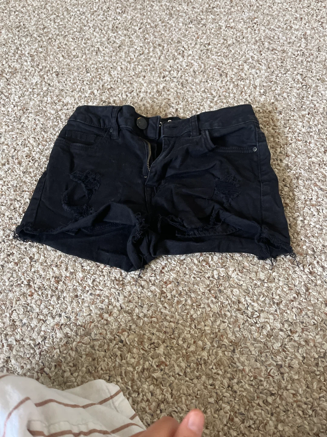 Black Denim Shorts