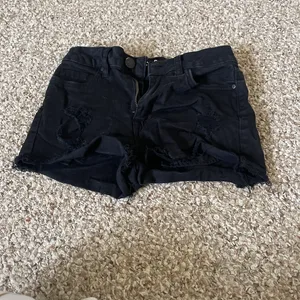 Black Denim Shorts