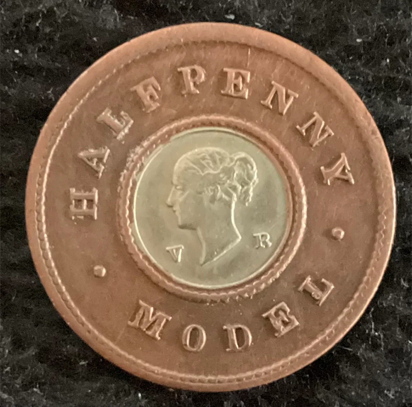 Halfpenny Model Coin 1844 image indicator(2)
