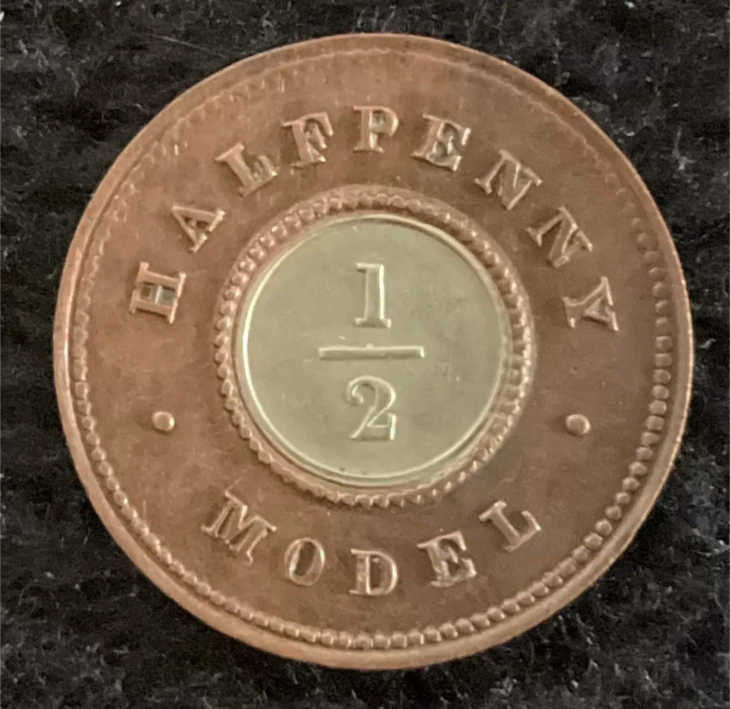 Halfpenny Model Coin 1844 image indicator(3)