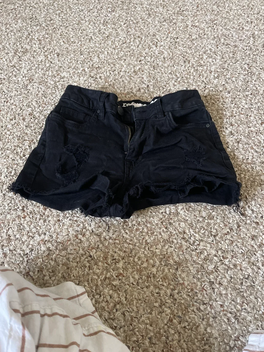 Black Denim Shorts image indicator(2)