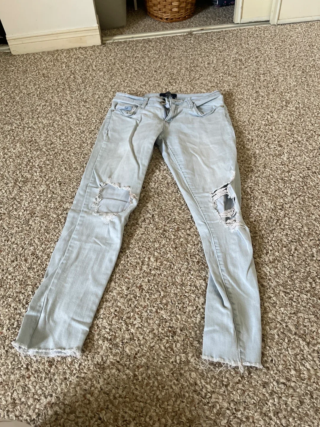 Light Wash Distressed Jeans
