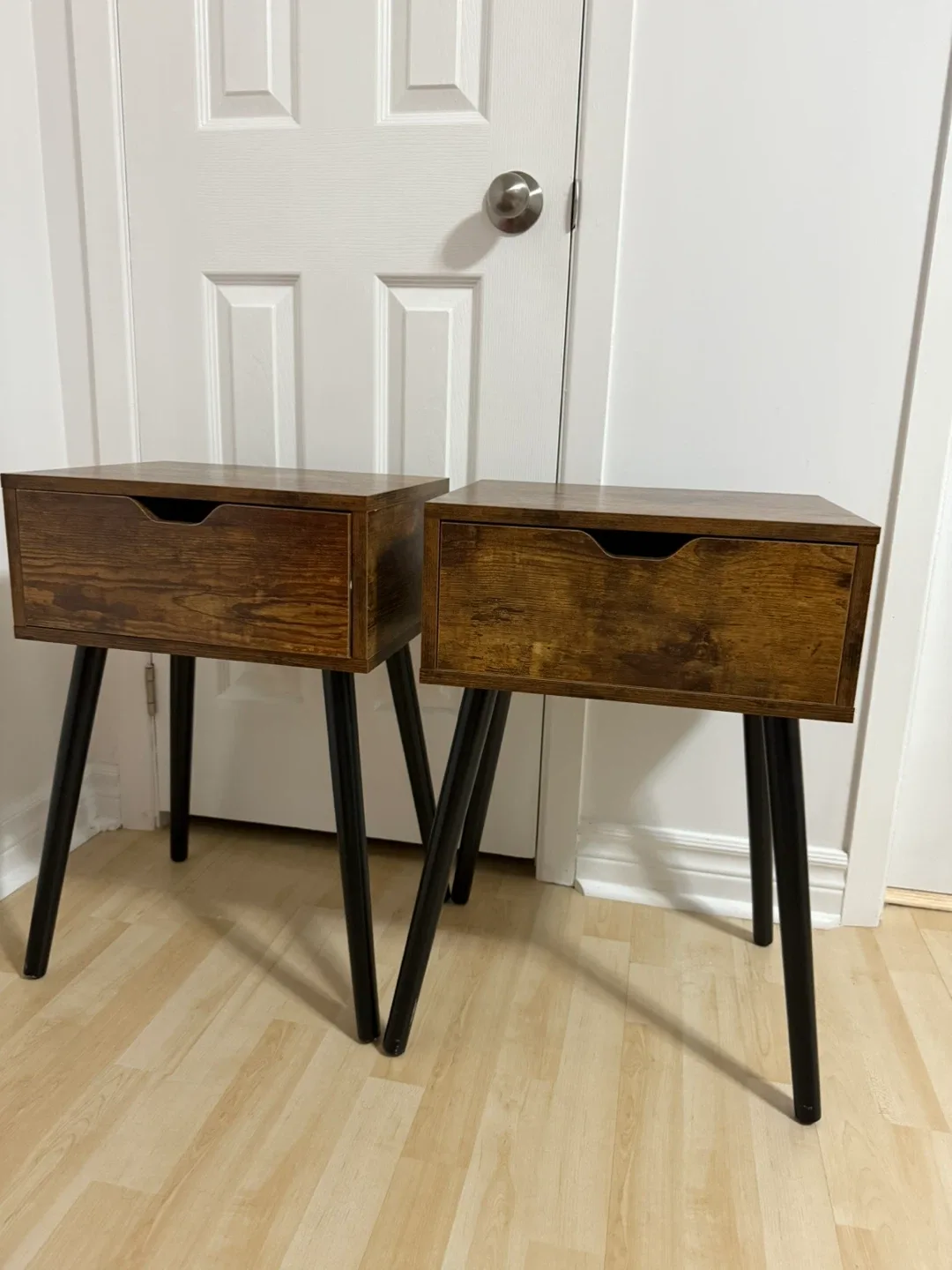 Wood Nightstand with Drawer