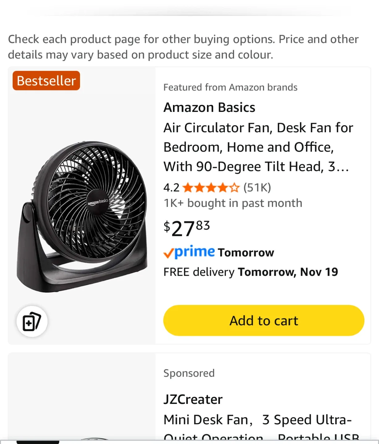 Honeywell Black Table Fan image indicator(2)