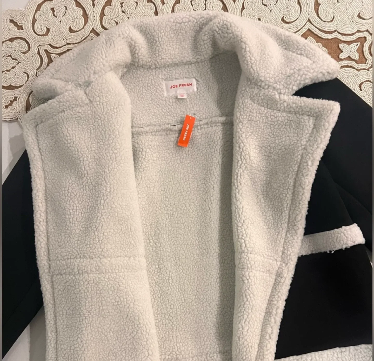 Joe Fresh Black & White Sherpa Jacket - XL image indicator(2)