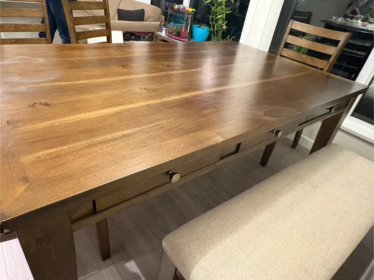 6-Person Dining Table Set – With Drawers, 4 Chairs & Bench image indicator(3)