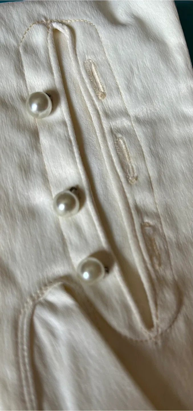 Vintage Pink Beaded Collar Skirt Suit Set image indicator(7)