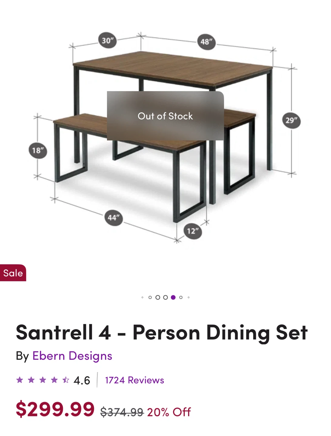 Ebern Designs Santrell 4-Person Dining Set - photo 3