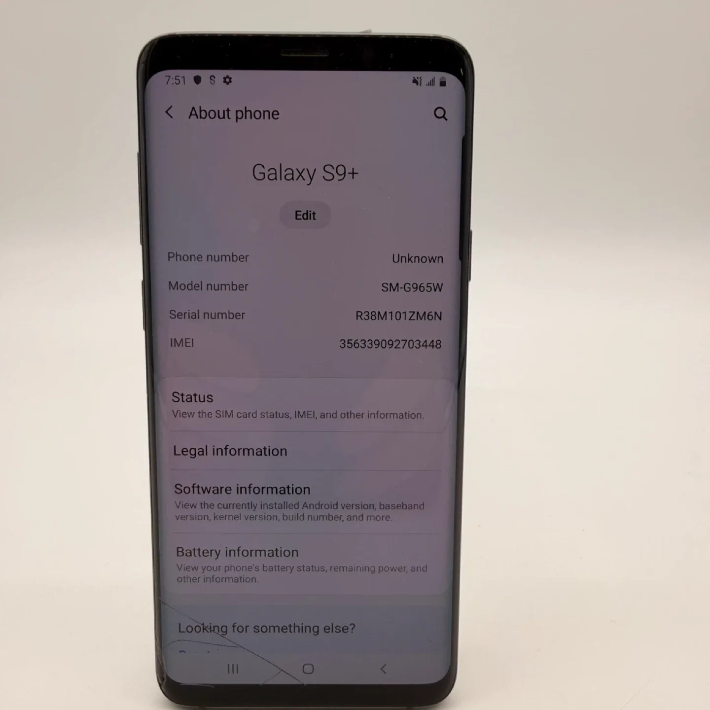 Samsung Galaxy S9+ – 64GB – Titanium Gray – Small Crack image indicator(3)
