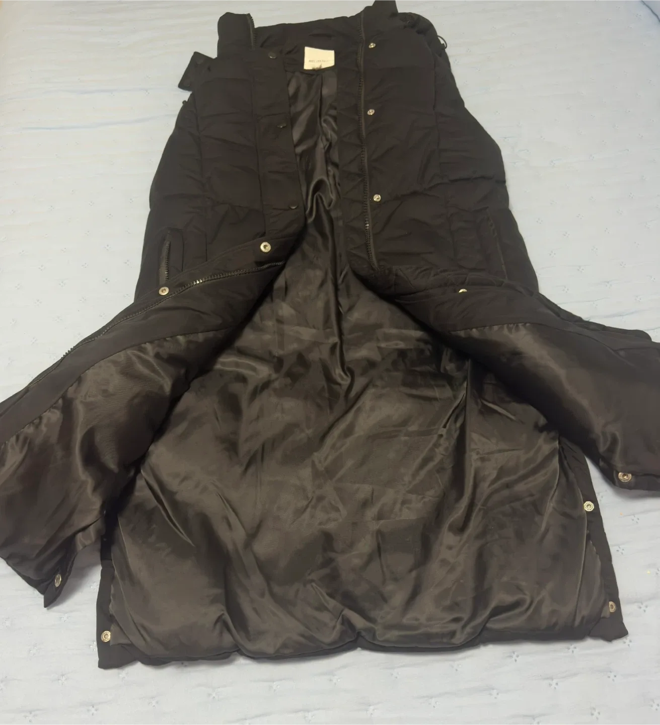 Avec Les Filles Black Puffer Vest with Hood image indicator(2)