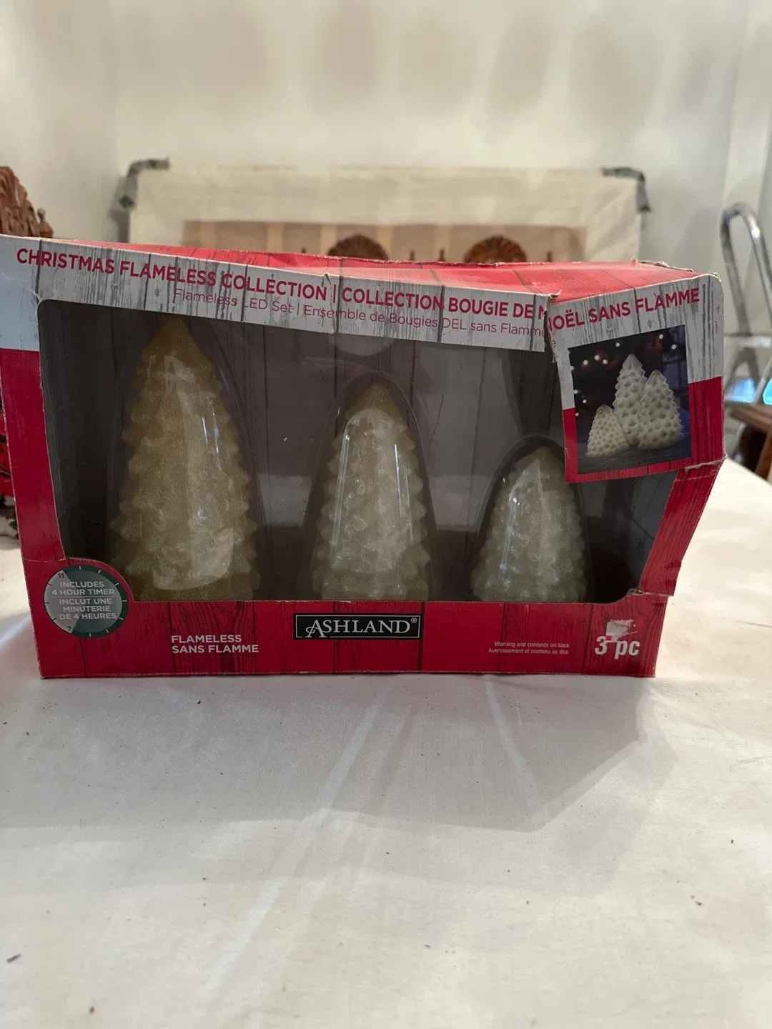 Ashland Christmas Flameless LED Tree Set - 3pc