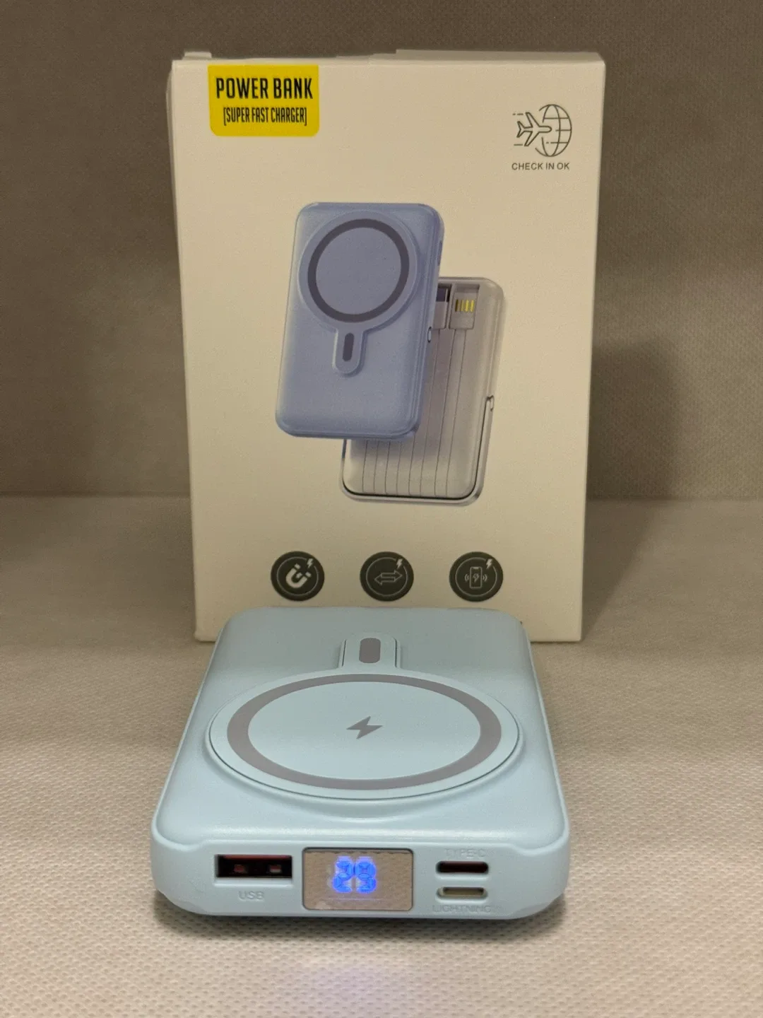 Power Bank Super Fast Charger - Magnetic & Wireless image indicator(5)