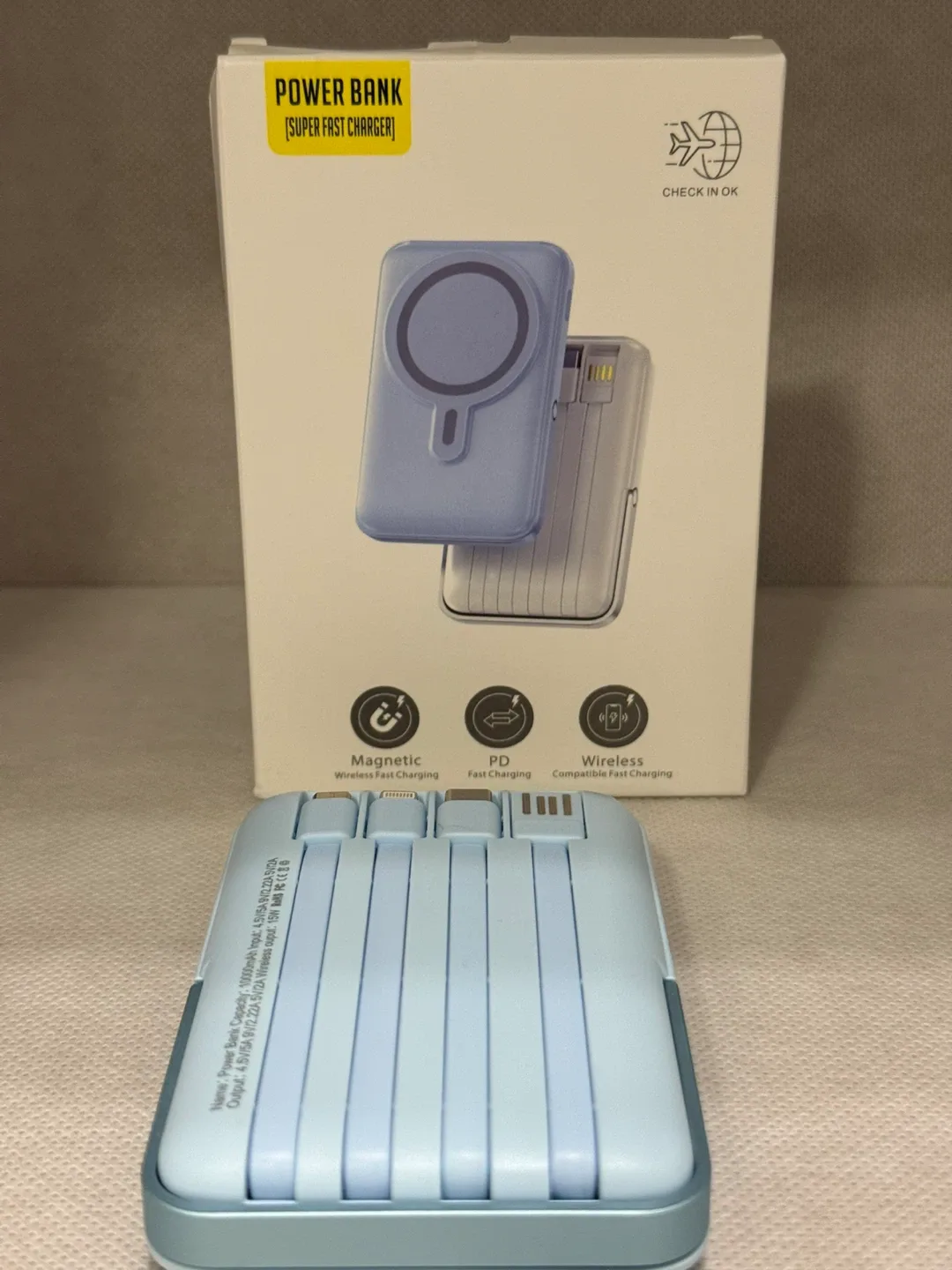 Power Bank Super Fast Charger - Magnetic & Wireless image indicator(3)