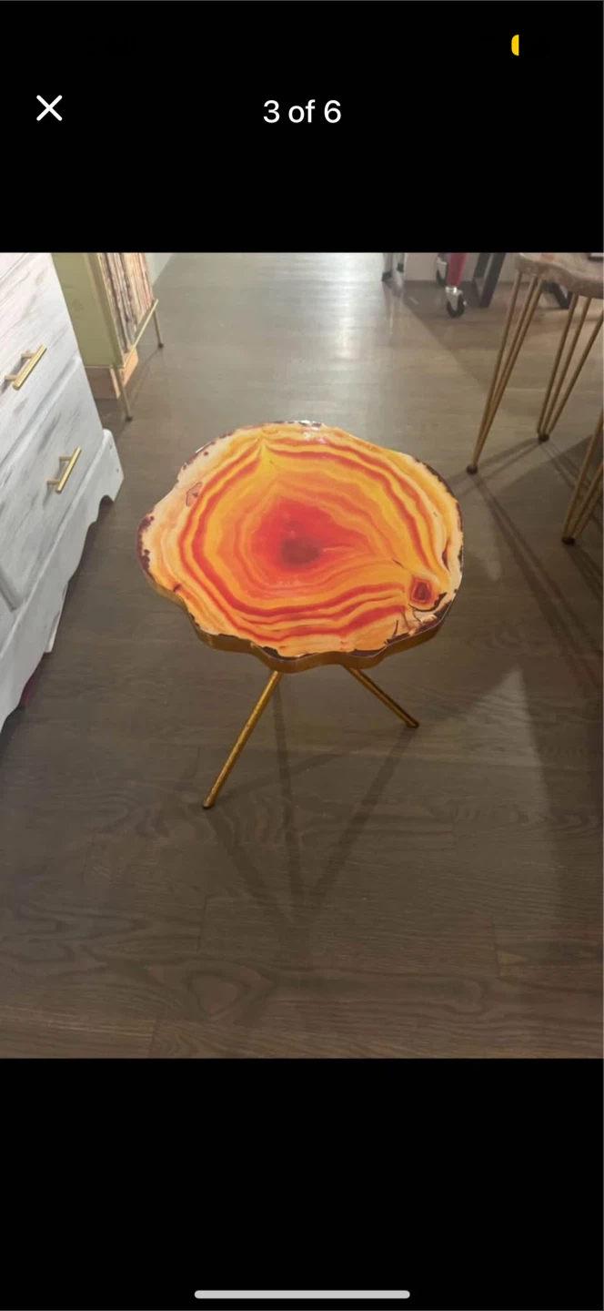 Agate Style Accent Table - photo 2