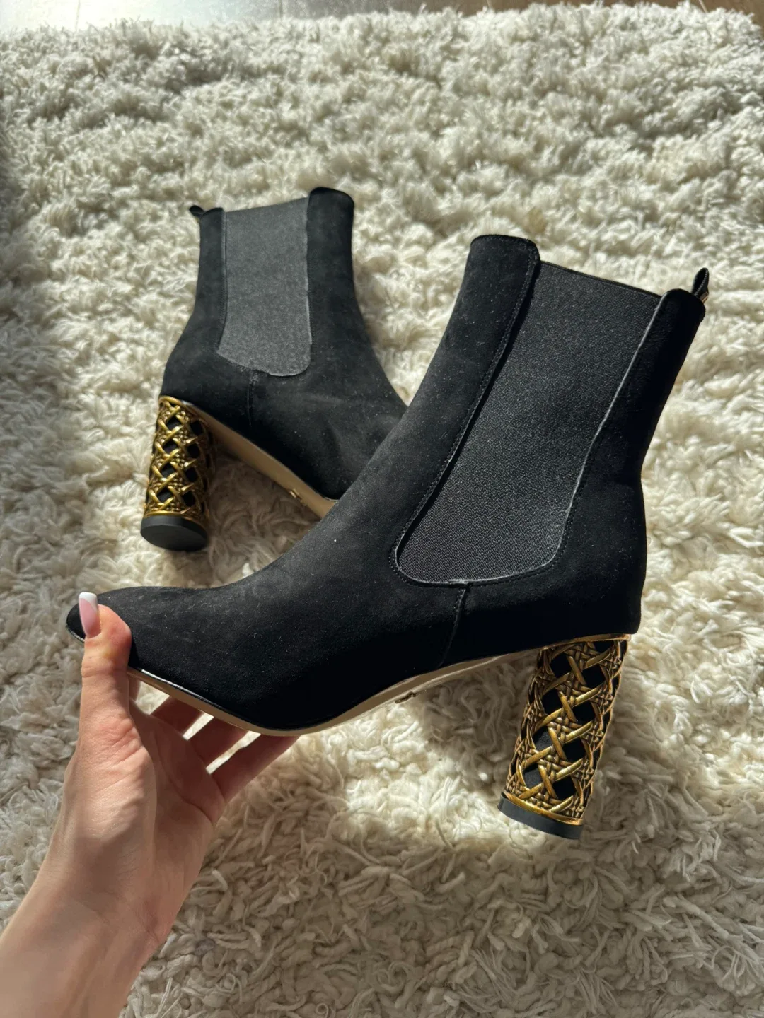 Black Suede Ankle Boots image indicator(4)