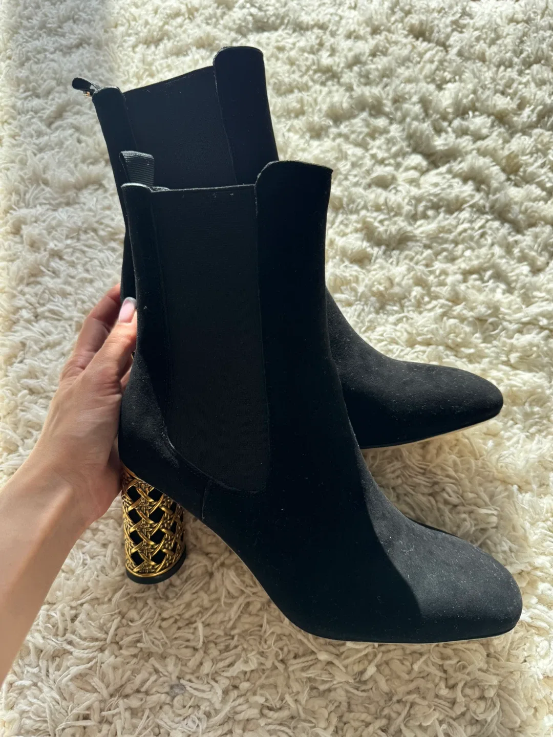 Black Suede Ankle Boots thumbnail