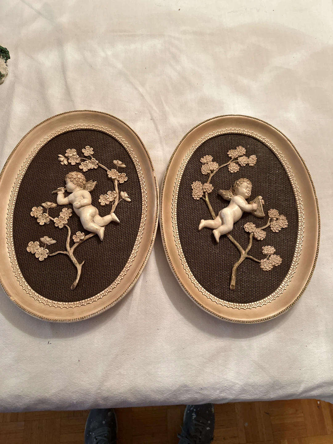 Vintage Concrete Sculpture Art Wall Hangings