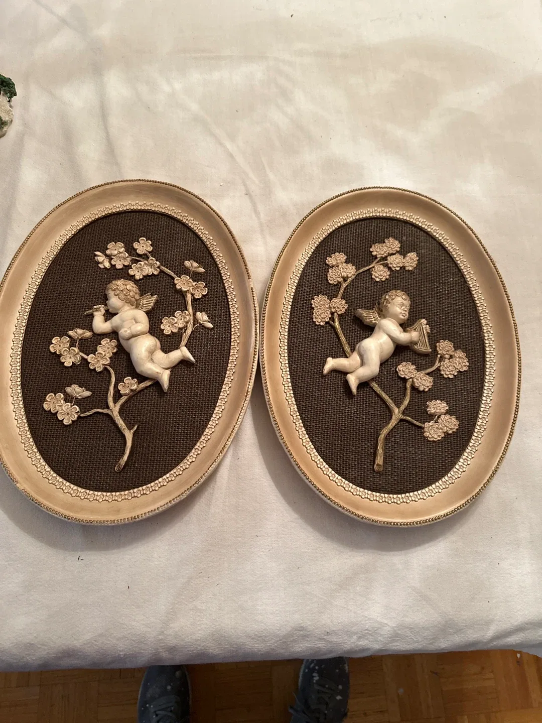 Vintage Concrete Sculpture Art Wall Hangings