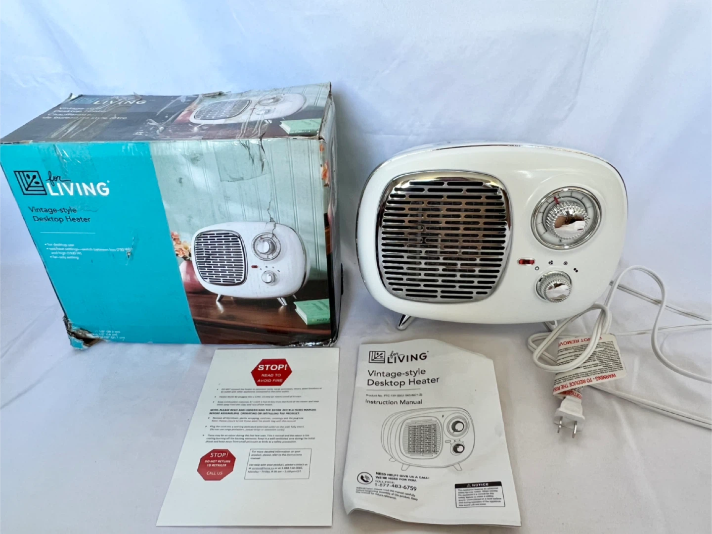 Vintage Desk Portable Heater, 1500W - photo 2