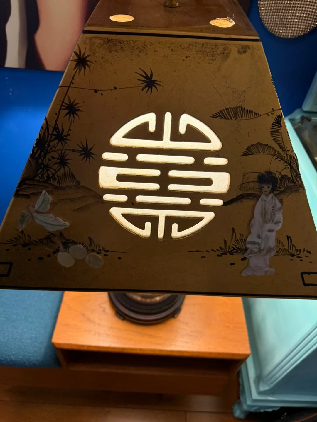 Vintage Asian-Style Table Lamp image indicator(7)