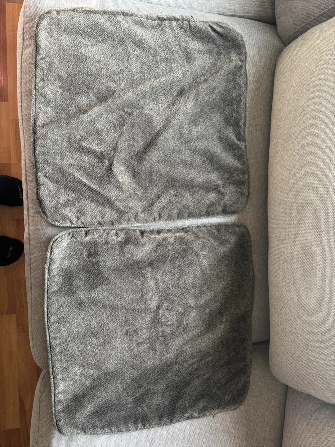 Grey Throw Pillows (Set of 2)