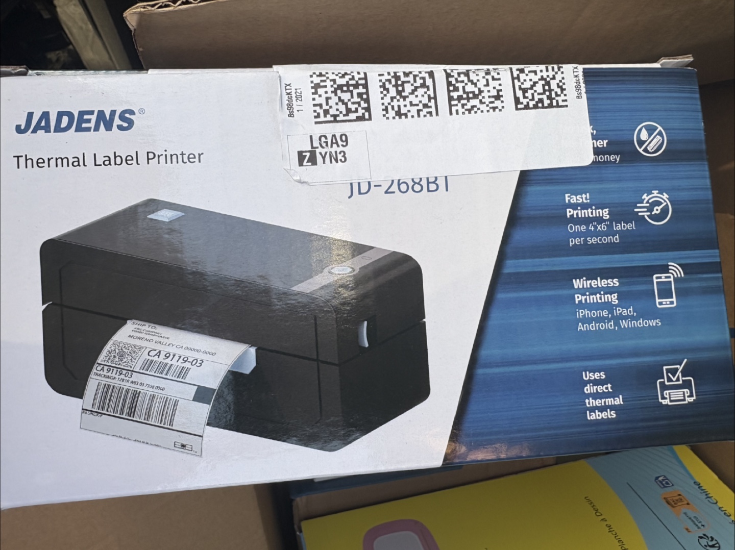 Jadens JD-268BT Thermal Label Printer - Fast Printing!