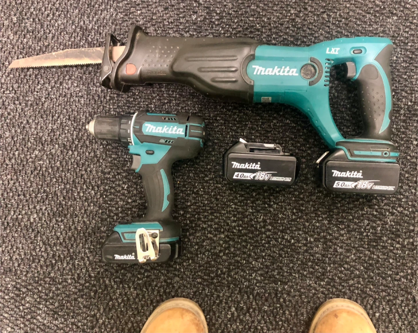Makita 18v Sawzall, Driver Drill, 3 Batteries
