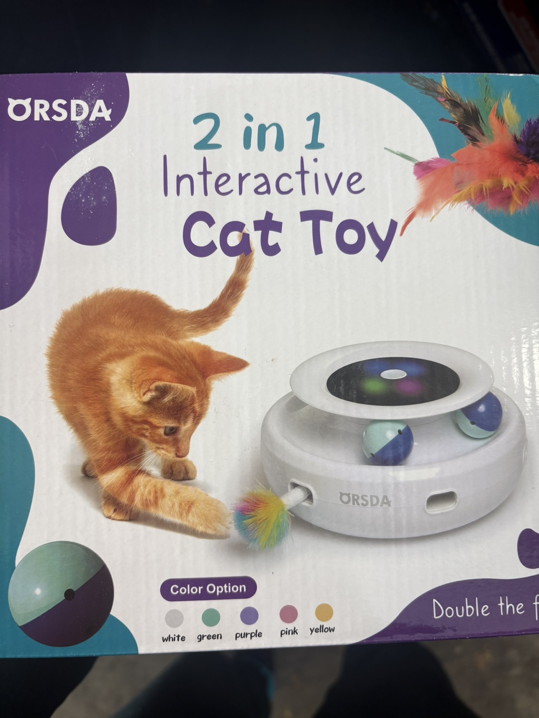 ORSDA 2 in 1 Interactive Cat Toy - New