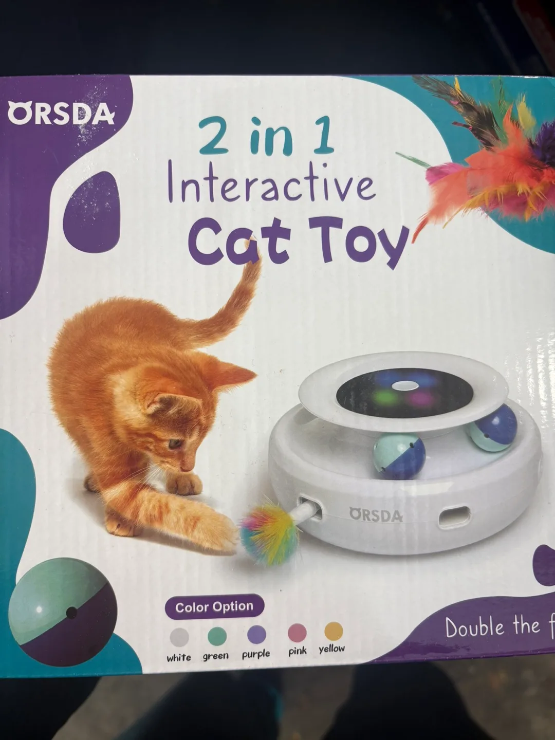 ORSDA 2 in 1 Interactive Cat Toy - New