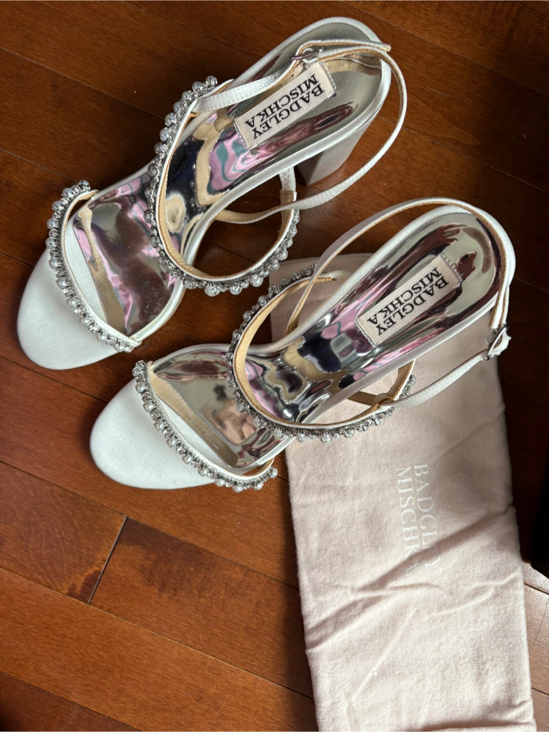 New Badgley Mischka White Heels - Size 8.5 - photo 3