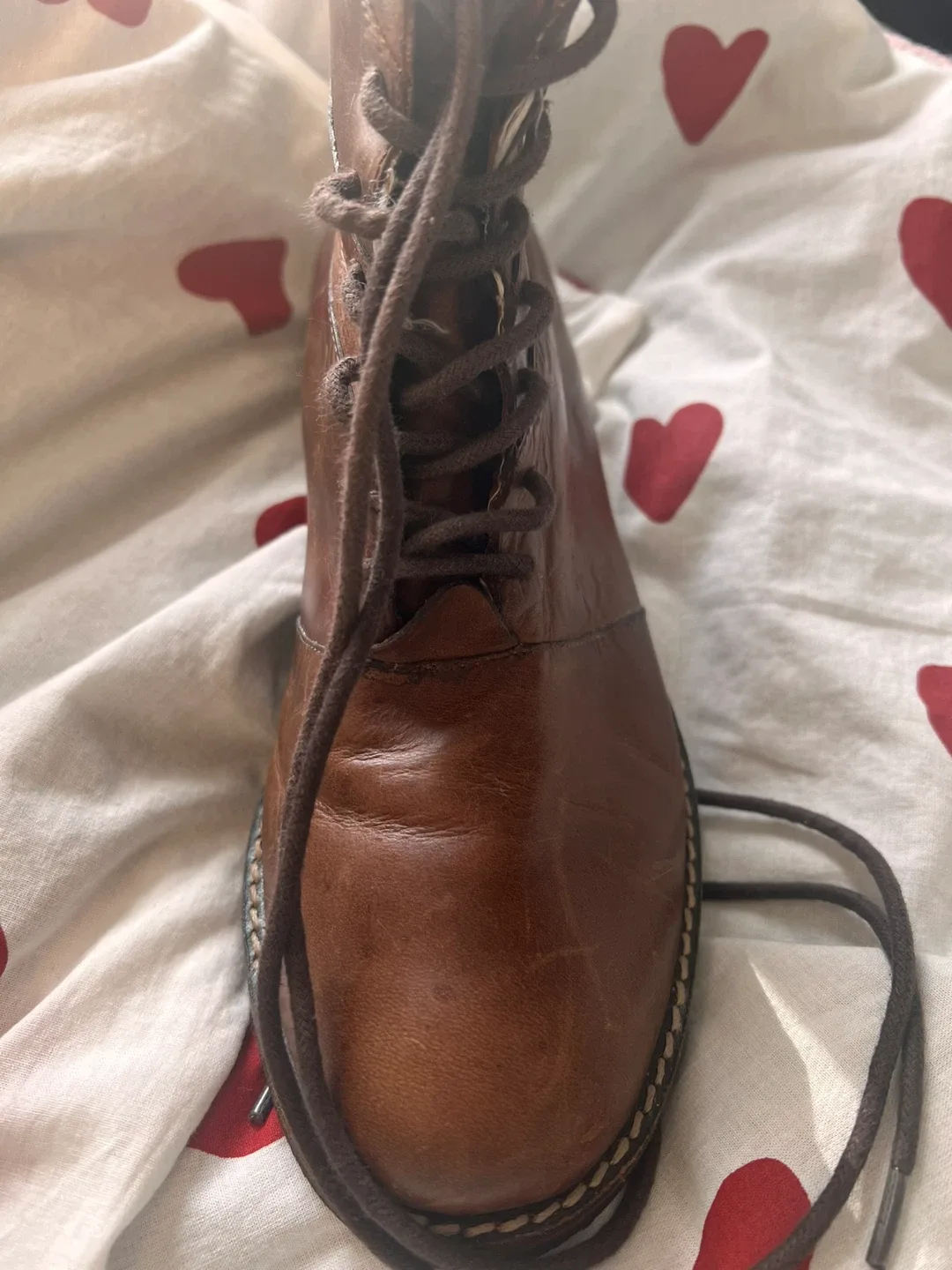 Modern Vintage Brown Leather Boots - Size 40 image indicator(2)