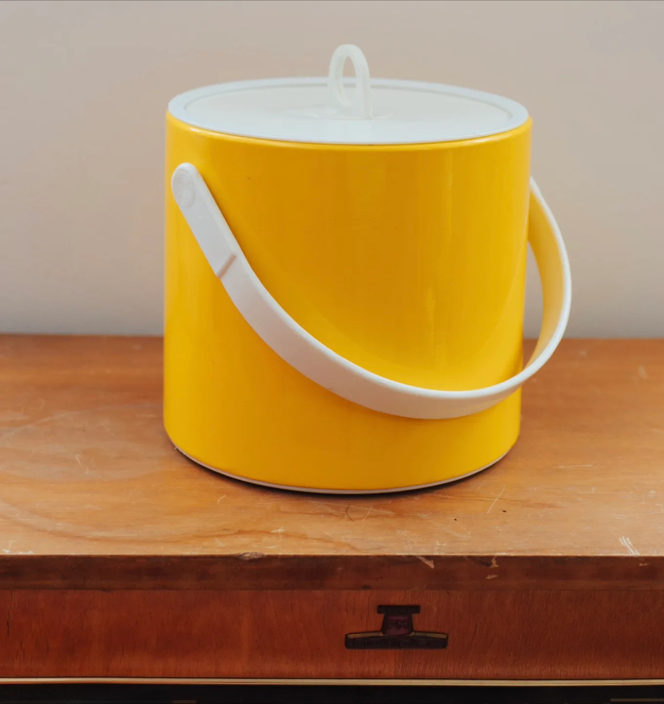 Mid Mod Memphis Design Vintage Ice Bucket 💛