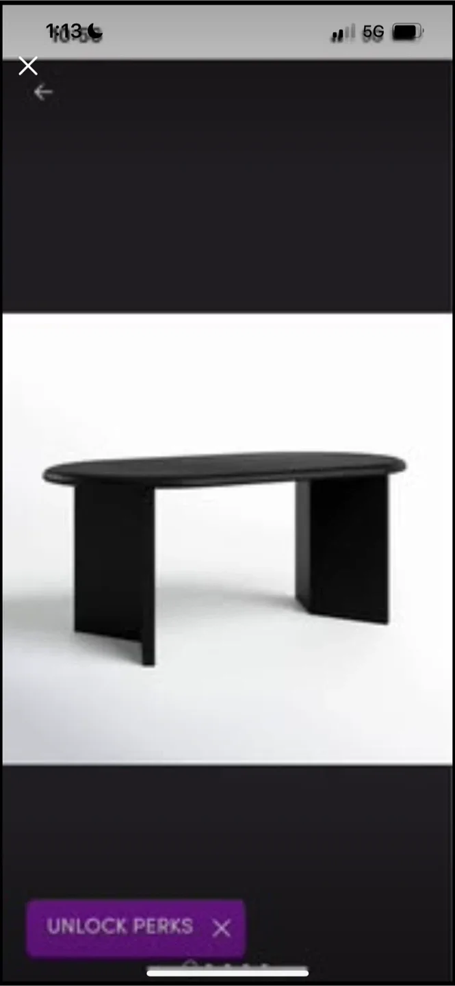 New Wayfair 44" Matte Black Coffee Table image indicator(2)