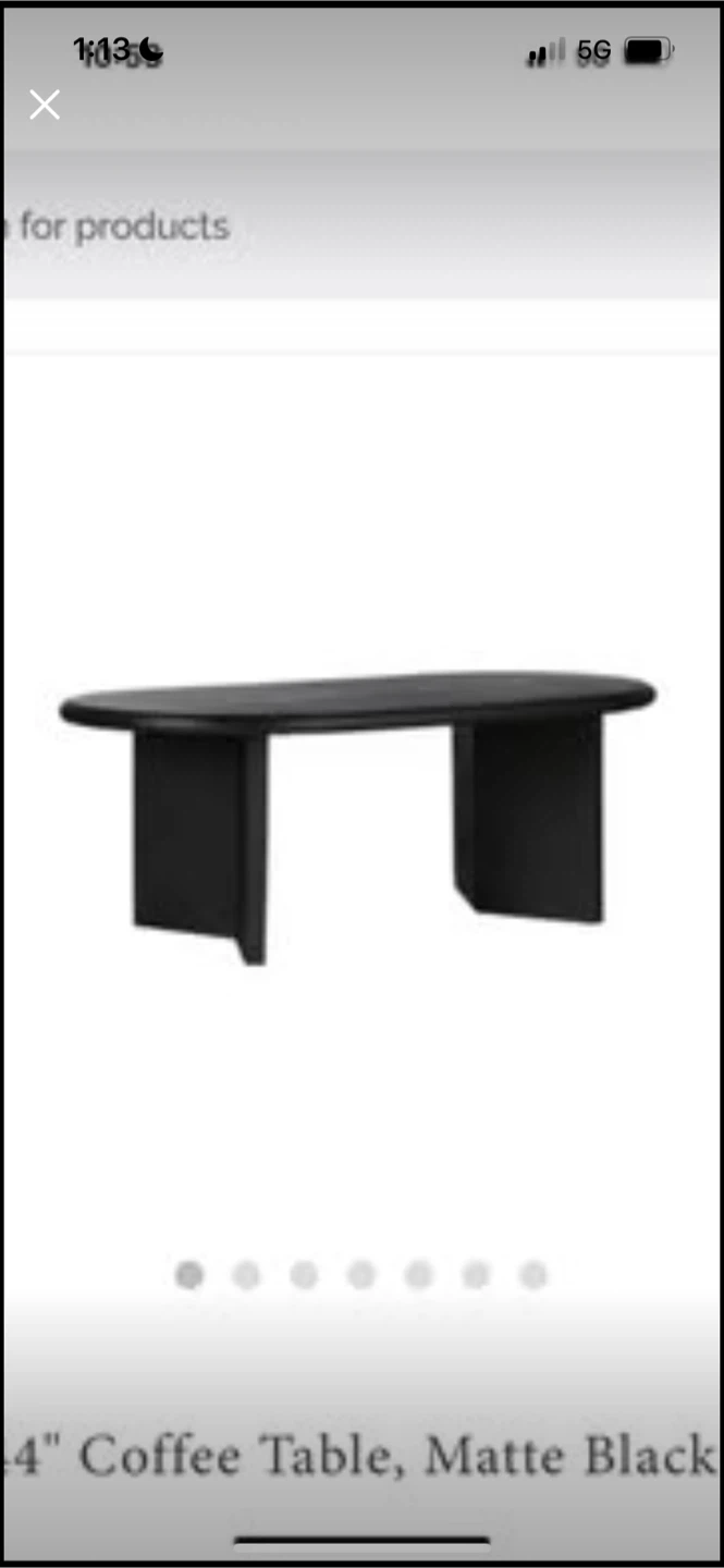 New Wayfair 44" Matte Black Coffee Table