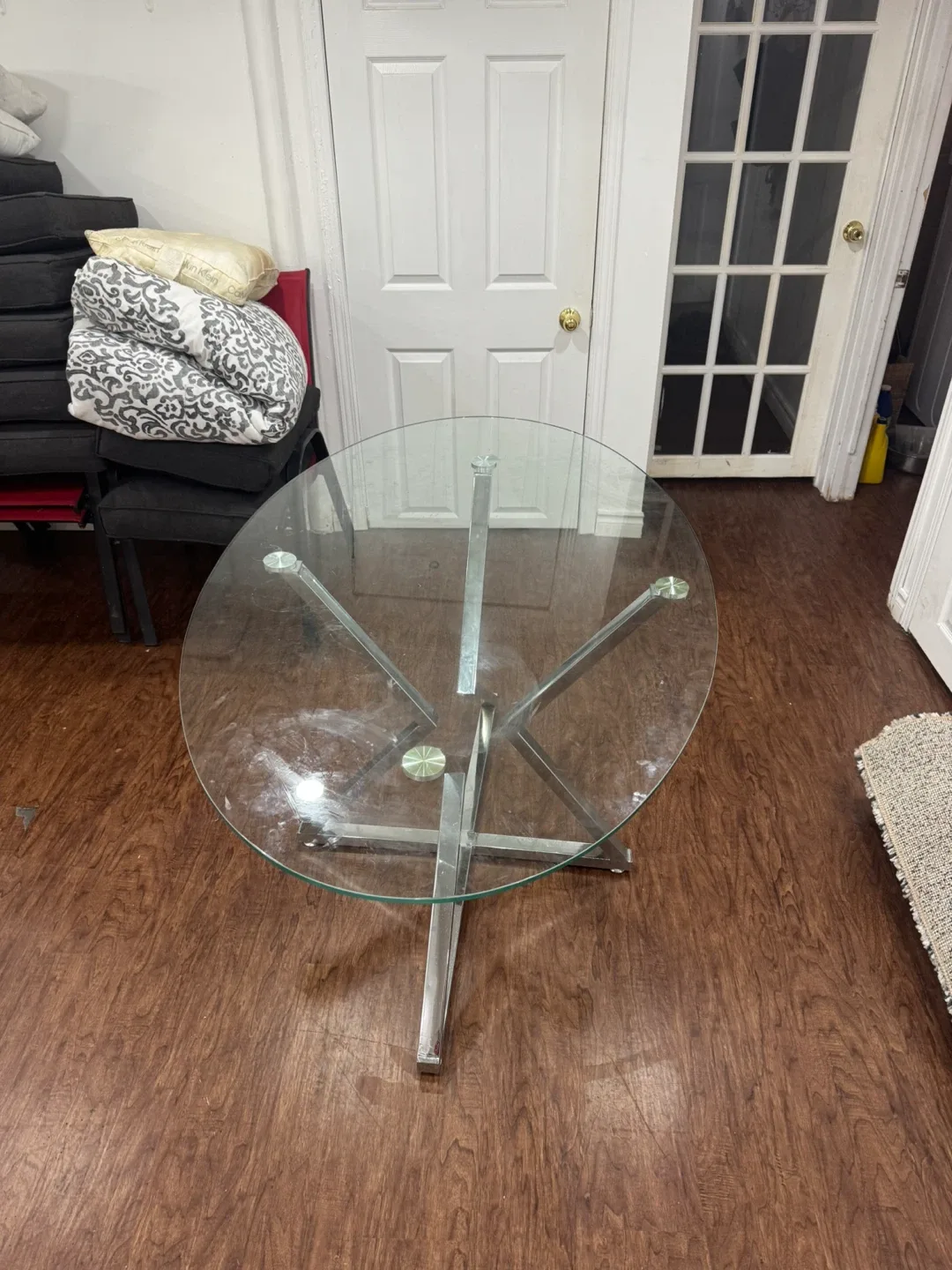 Glass Top Coffee Table with Chrome Base image indicator(2)