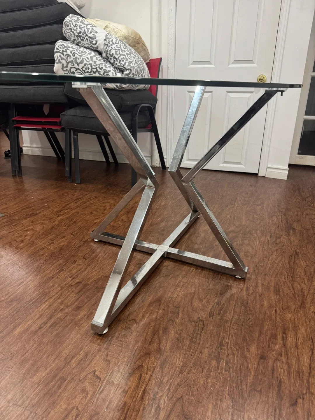 Glass Top Coffee Table with Chrome Base image indicator(3)