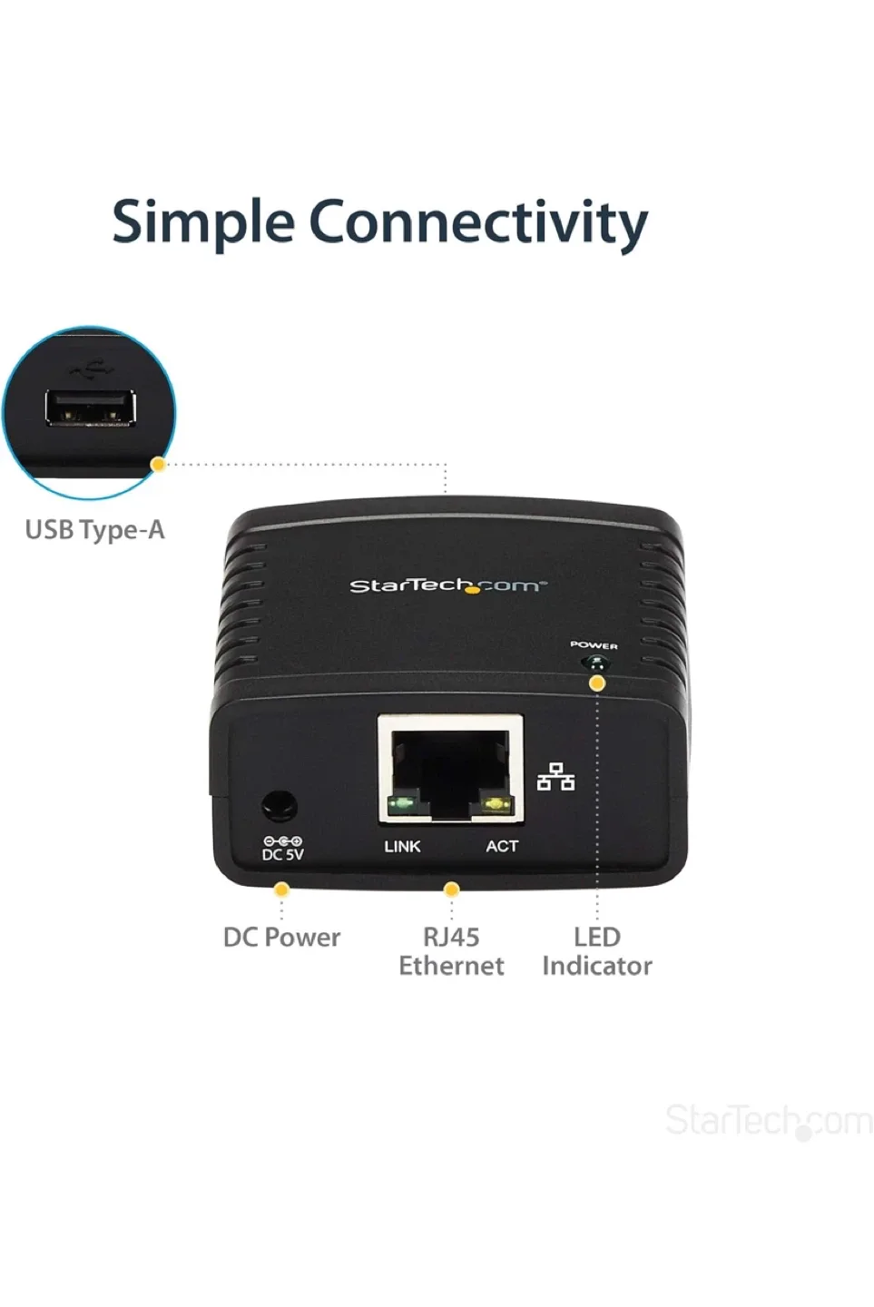 StarTech.com 10/100Mbps Ethernet to USB 2.0 image indicator(5)