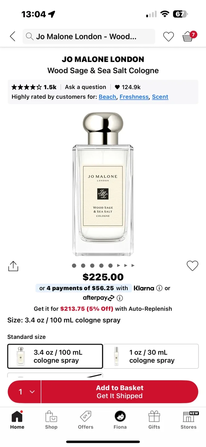 Jo Malone Wood Sage & Sea Salt Cologne image indicator(3)