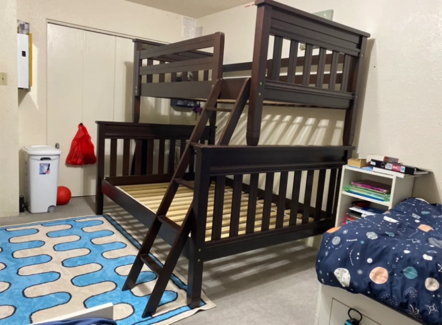 Dark Brown Wooden Bunk Bed twin over double image indicator(3)