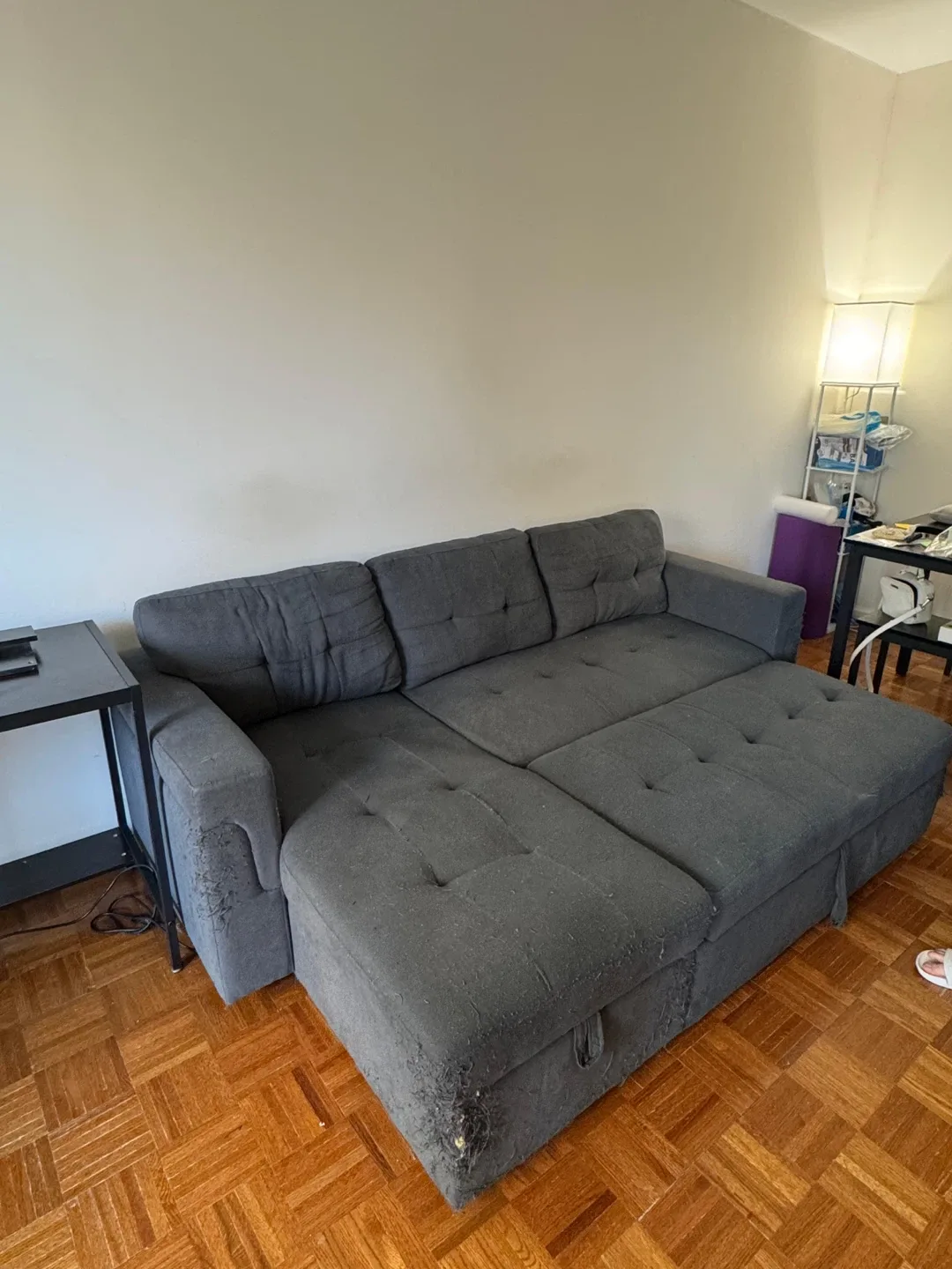 Gray Sectional Sofa with Storage image indicator(4)