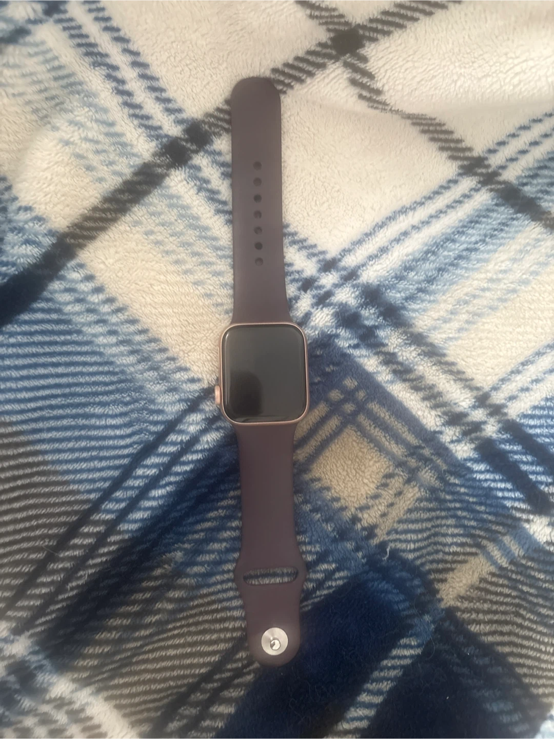 Apple Watch with Purple Band