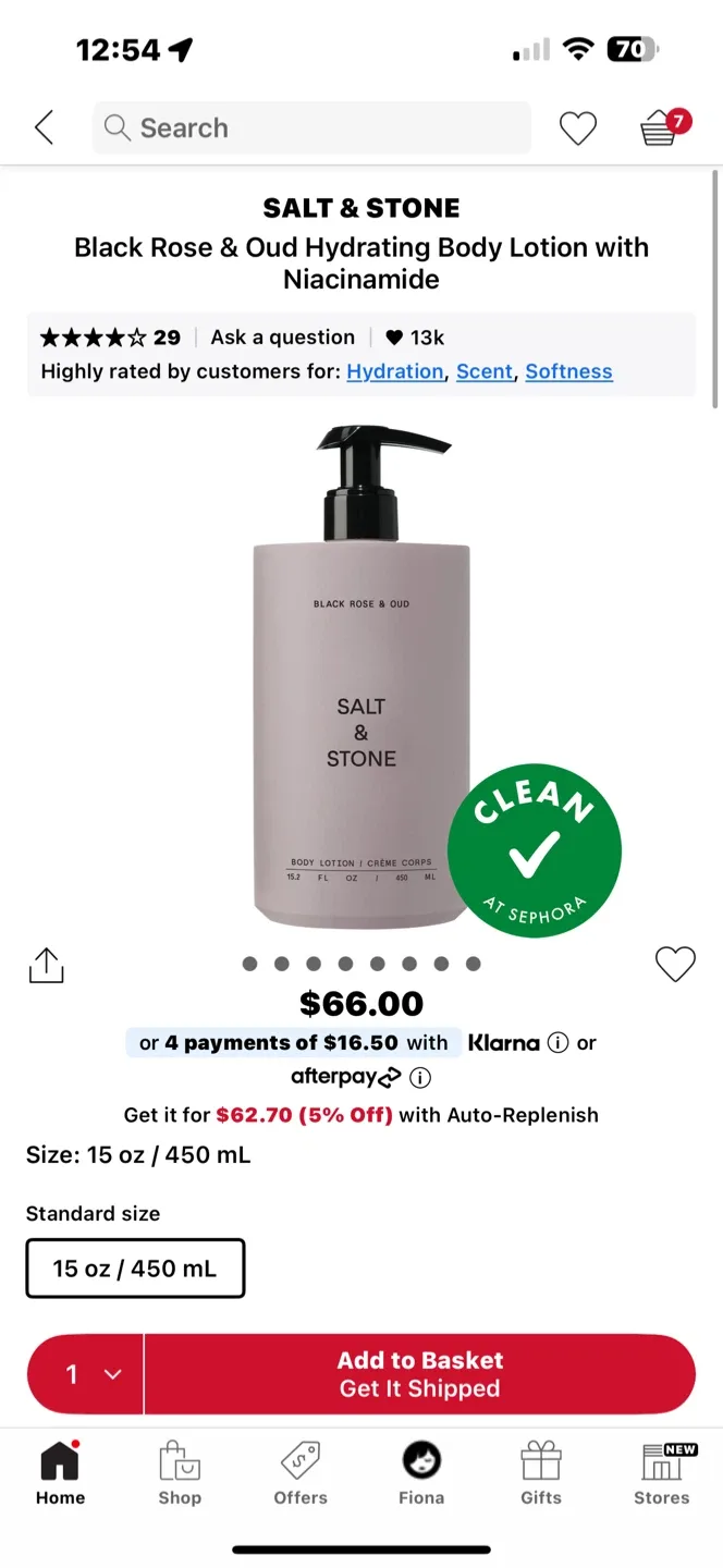 Salt & Stone Black Rose & Oud Body Lotion 15oz image indicator(2)